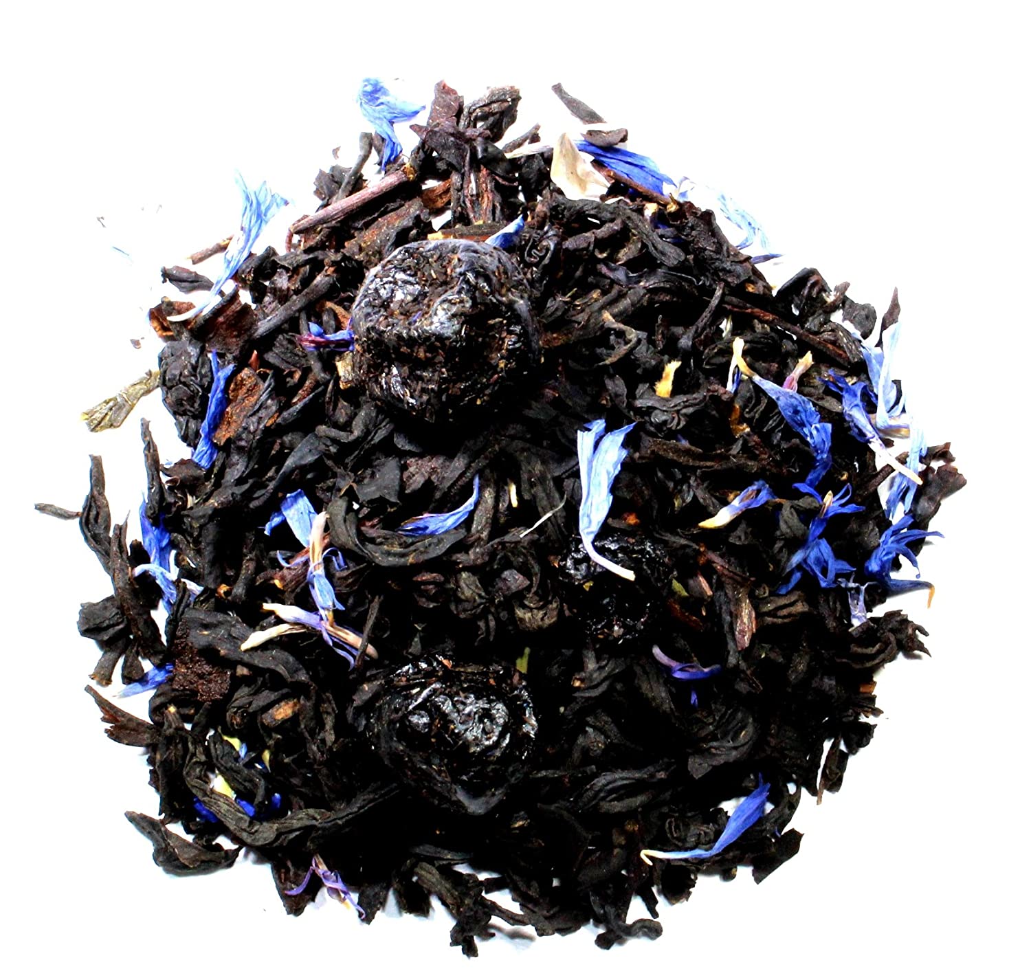 2pcs Earl Grey Black Loose Leaf Black , Blueberries, cornflower petals