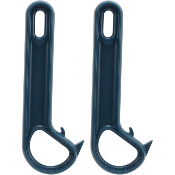 2pcs Easy Open loop Pull Can Openers, J Hook Can Opener Pull Tab No Slip Ergonomic Grip Jars Can Lid Lifter Manual loop Top Soda Tin Bottle Opener Tool (Blue)