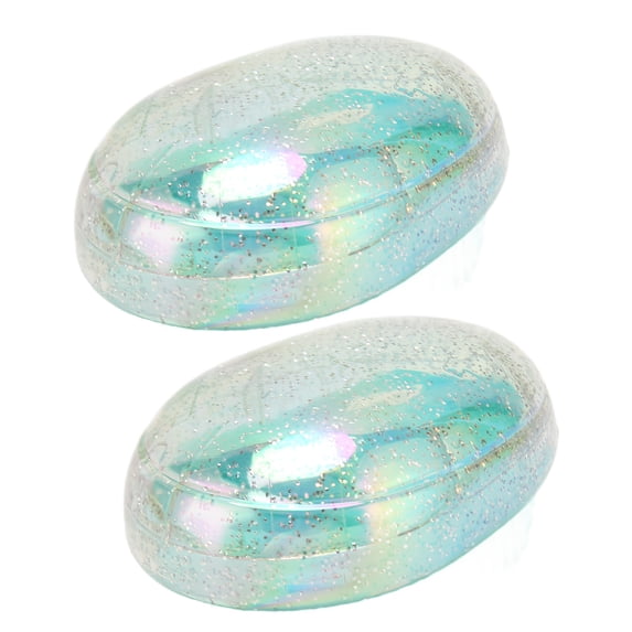 2pcs Egg Round Shape Comb Cute Wet and Dry Use Portable Massage Detangling Brush for Beauty Salon and Home