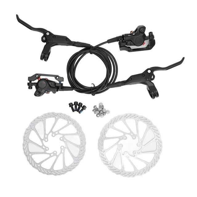 2pcs Electric Bike Hydraulic Disc Brakes 4 Piston Front Rear Oil