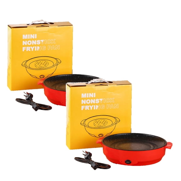 2pcs Electric Smokeless Indoor Grill w/Non-Stick Cooking Surface Customized BBQ, Multi-Function Grill Pan Electric Grill Pan Grill Electric Barbecue Grill