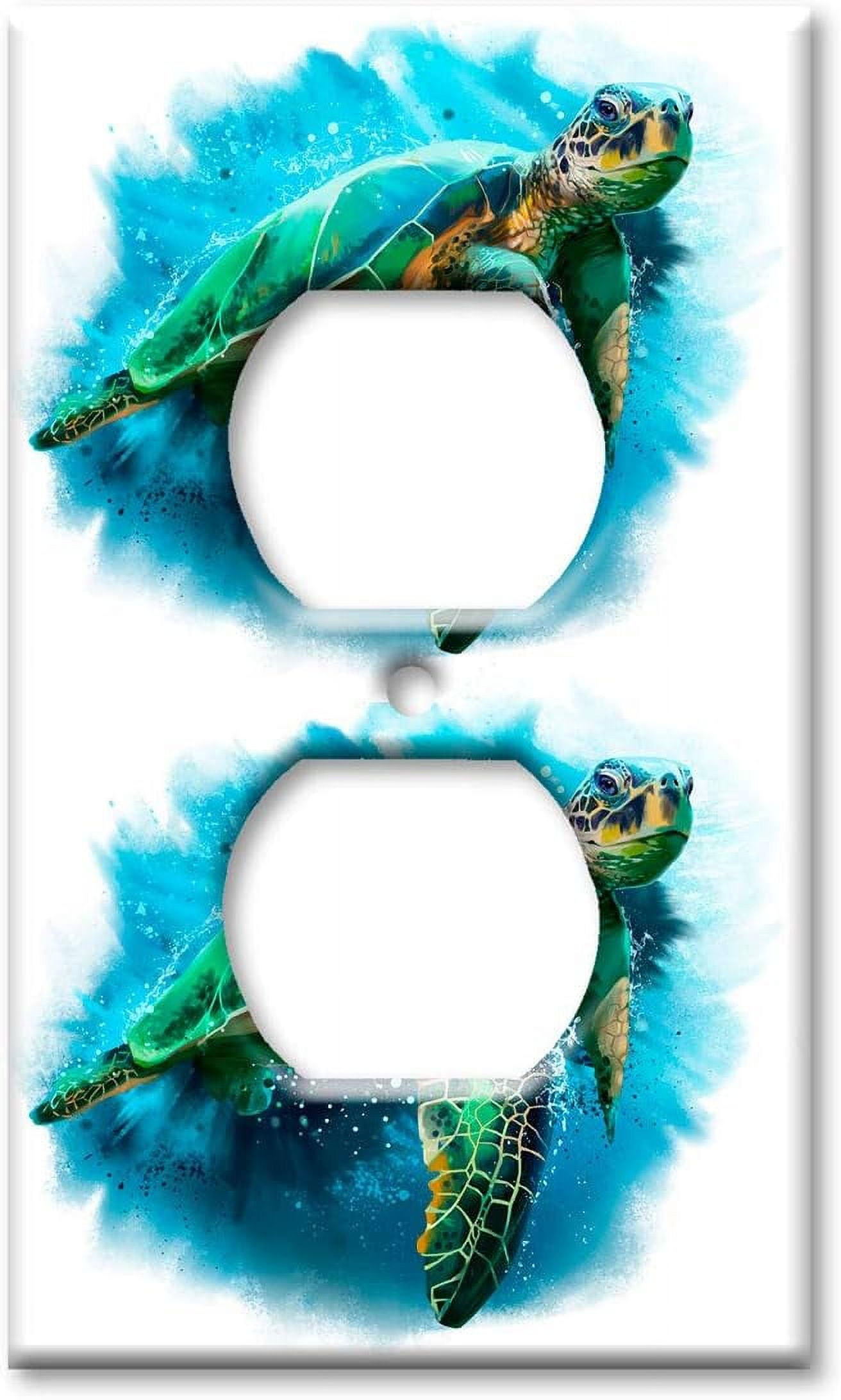 2pcs Electrical Outlet Cover Decorative Metal Wall Plate Switch Plate