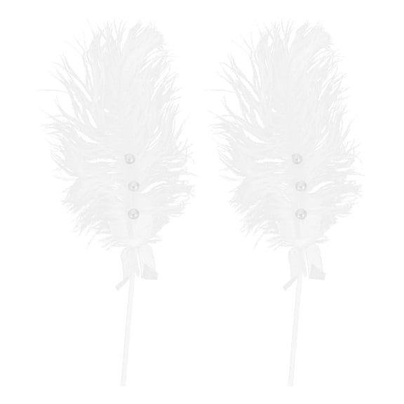 2pcs Elegant Cake Toppers Exquisite Cupcake Ornament Picks Cake Decoration for Party Birthday Random Color