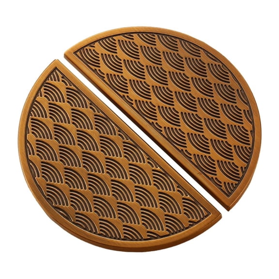 2pcs Elegant Half-Round Cabinet Handle in Brushed Gold & Coffee for Modern Homes