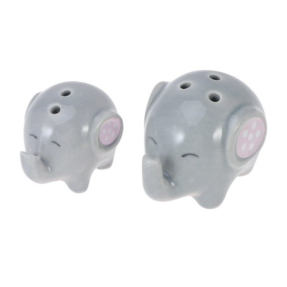 2pcs Elephant Shaped Seasoning Bottle Ceramic Household Kitchen Seasoning Jars (Pink)