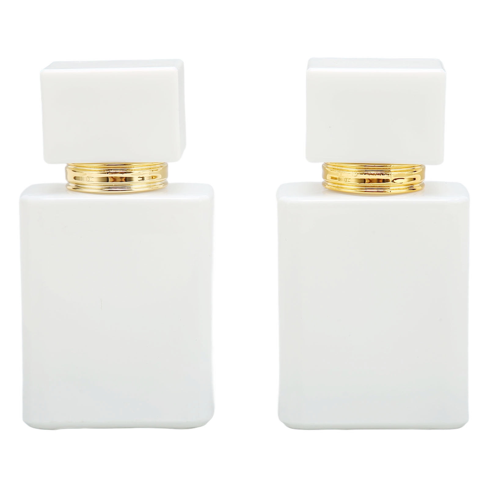 2pcs Empty Glass Perfume Bottle Large Capacity Golden Nozzle Glass