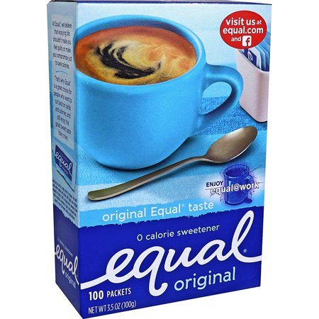 2pcs Equal MRINUT810931 Sugar Substitute Artificial Sweetener, 100 Packets/Box