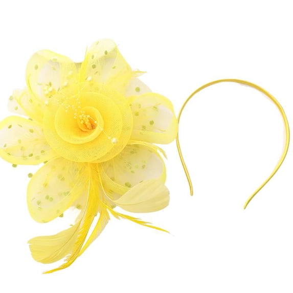 2pcs European and American Retro Mesh Hair Accessories Bridal Hair Accessories Feather Pearl Cross-Border Women's Ball Hair Clips