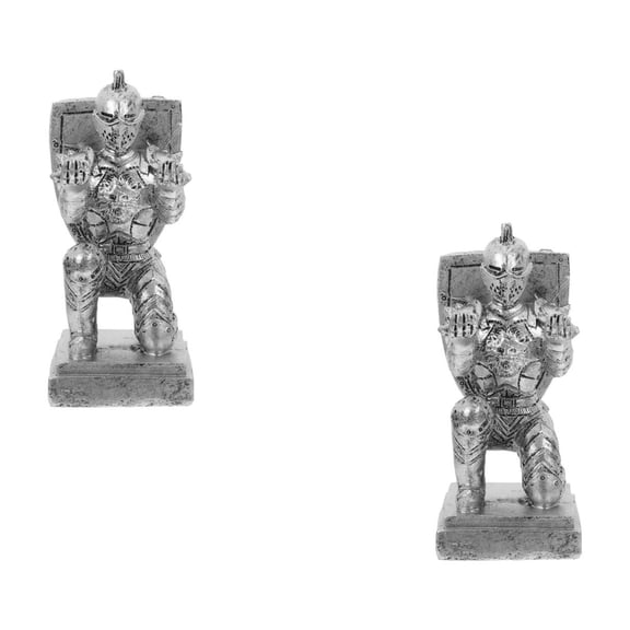 2pcs Executive Knight Shape Pen Holder Desk Organizer Accessories Desk Decoration Pen Stand For Office Home Stationery Decor