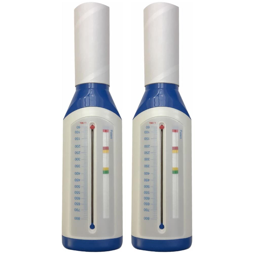 2pcs Expiration Peak Flow Meter Spirometer Asthma Monitoring Tool for