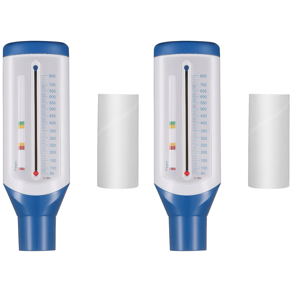 2pcs Expiration Peak Flow Meter Spirometer Asthma Monitoring Tool for