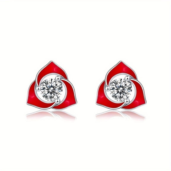 2pcs Exquisite Sparkling Moissanite Earrings Studs - 0.5 Carat*2 925 Sterling Silver Diamond Stud Earrings, Fashion Luxury for Valentine's Day Engagement Birthday Gifts