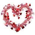 thumbnail image 1 of 2pcs Exquisite Valentine Day Decorations Heart Tinsel Garland for Valentines Day Decorations Shiny Hanging for Home for Valentine (Pink White), 1 of 7