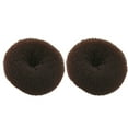 thumbnail image 1 of 2pcs Extra Large Size Hair Bun Donut Maker Ring Style Bun Women Chignon Hair Donut Buns Barrettes for Thin Hair Ponytail Locks Hair Leather Hair Barrette Blanks Hair Clips Metal Flat Hair Clips And, 1 of 5