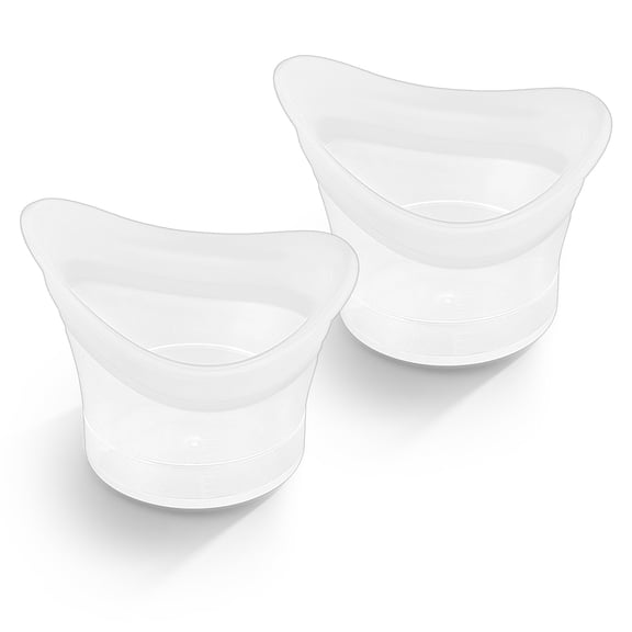 2pcs Eye Wash Cup Eye Wash Cleaner Kit Silicone Eyes Cleaning Cup for Rinse Portable Care Tool Transparent with Storage Container for Quick Relief Tired Dust Cleaning Makeup Irritants