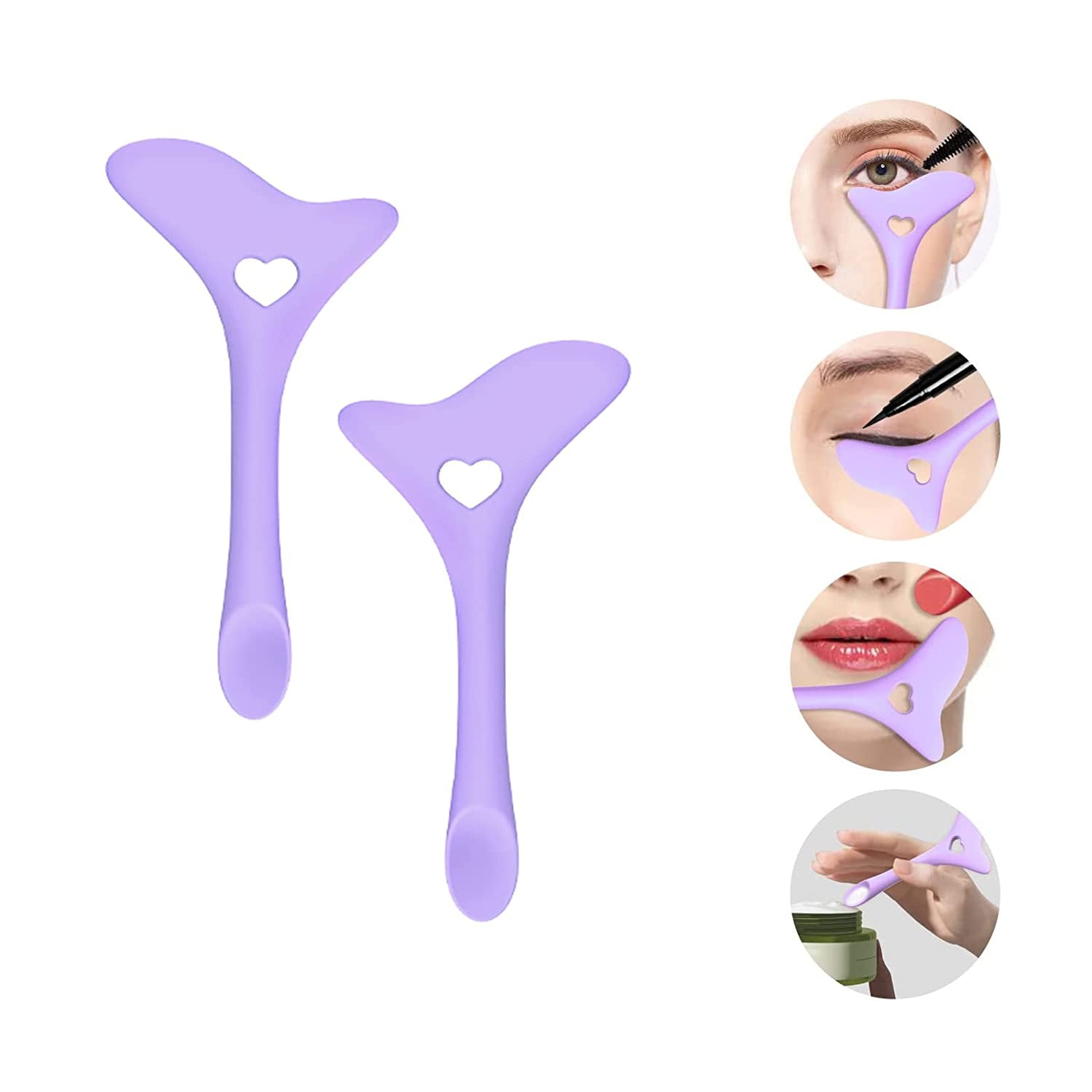 2pcs Eyeliner Stencils Silicone Winged Tip Eyeliner Aid Eyebrow Pencil