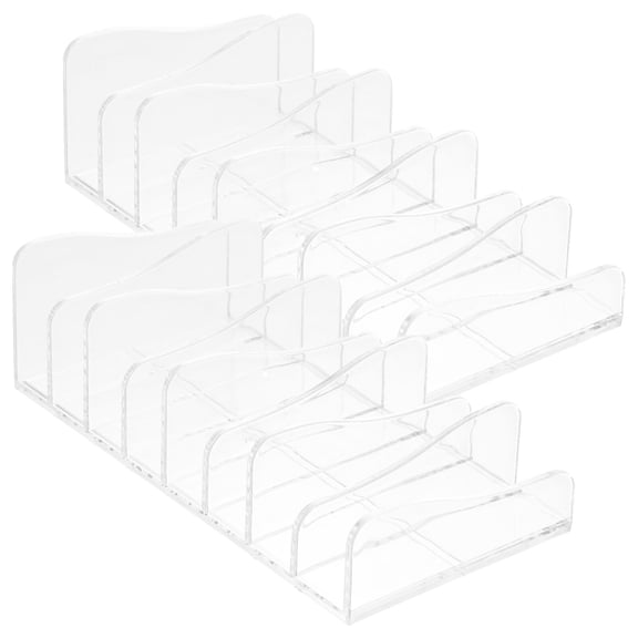 2pcs Eyeshadow Palettes Makeup Organizer with 8 Section Divided Display Stand