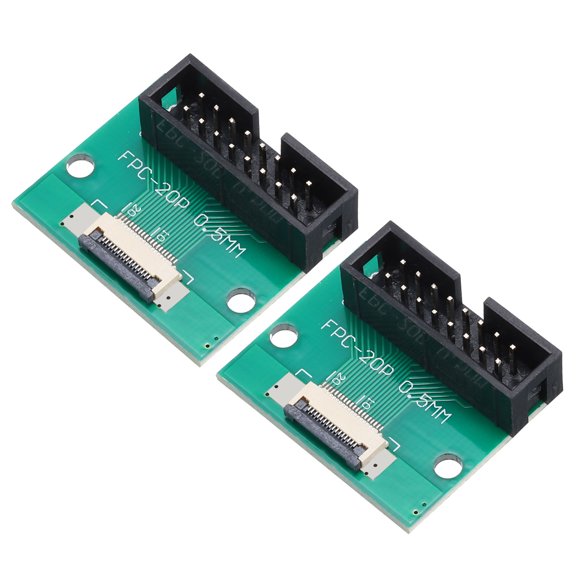 2pcs FFC FPC Connector Board 16 Pin 0.5mm Socket to 2.54mm Double Row DC3 Male Pin Header Strip Adapter