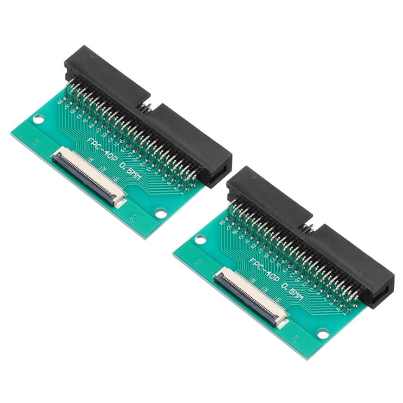 2pcs FFC FPC Connector Board 40 Pin 0.5mm Socket to 2.54mm Double Row Right Angel DC3 Male Pin Header Adapter