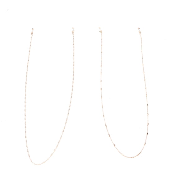 2pcs Face Cover Holder Chain Lanyard Strap Simple Metal Sunglasses String Holder