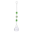 thumbnail image 1 of 2pcs Faceted Glass Ball Chandelier Suncatchers Prisms with Alloy Beads Green 190mm, 1 of 8