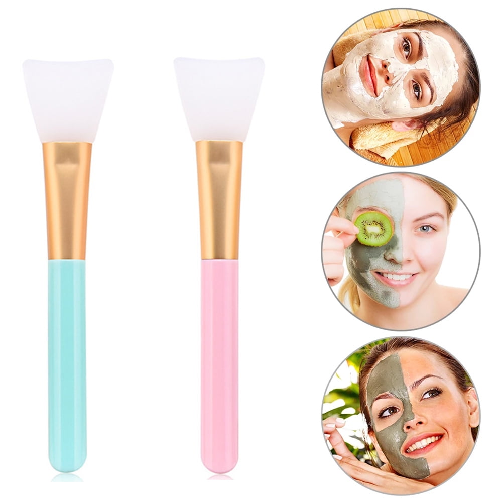 2pcs Facial Mask Brush Soft Silicone Mud Mask Mixing DIY Makeup Brushes