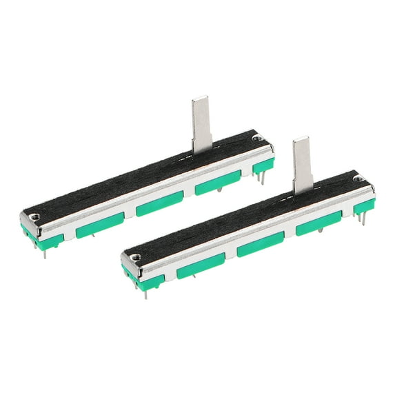 2pcs Fader Variable Resistors Mixer 60mm Straight Slide Potentiometer A103 10K Ohm Exponential double Potentiometers