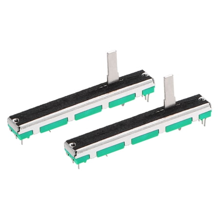 2pcs Fader Variable Resistors Mixer 60mm Straight Slide Potentiometer A503 50K Ohm Exponential double Potentiometers
