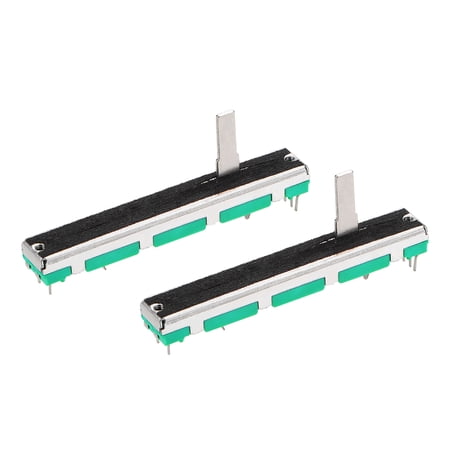 2pcs Fader Variable Resistors Mixer 60mm Straight Slide Potentiometer B103 10K Ohm Linear Double Potentiometers