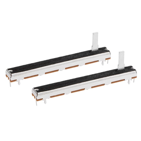 2pcs Fader Variable Resistors Mixer 75mm Straight Slide Potentiometer A103 10K Ohm Exponential Potentiometers