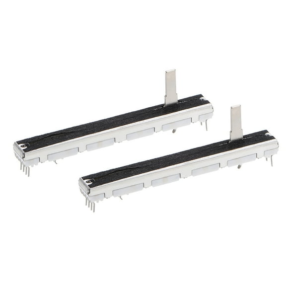 2pcs Fader Variable Resistors Mixer 75mm Straight Slide Potentiometer A103 10K Ohm Exponential double Potentiometers