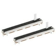 thumbnail image 1 of 2pcs Fader Variable Resistors Mixer 75mm Straight Slide Potentiometer B503 50K Ohm Linear Double Potentiometers, 1 of 3