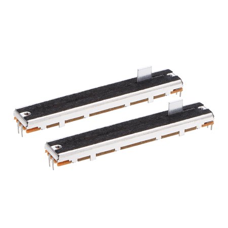 2pcs Fader Variable Resistors Mixer 88mm Straight Slide Potentiometer A103 10K Ohm Exponential double Potentiometers