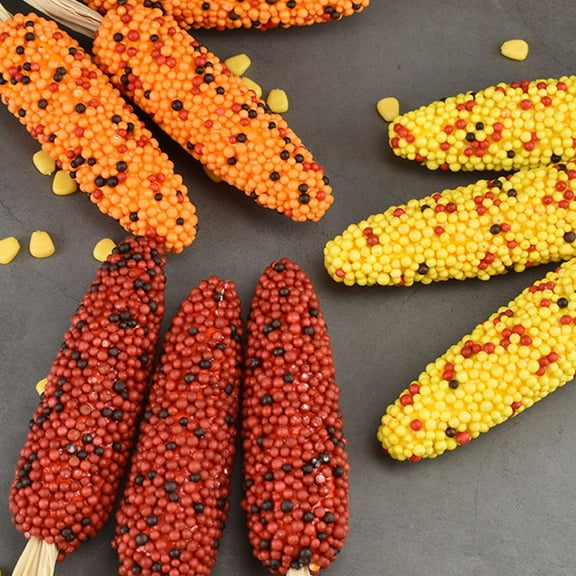 2pcs Fake Corn,Decorative Corn,Thanksgiving Fake Corn,Simulation Fake Corn Ornament Harvest Artificial Corn,Simulation Foam Corn Set For Fall Harvest And Thanksgiving Table Decorations
