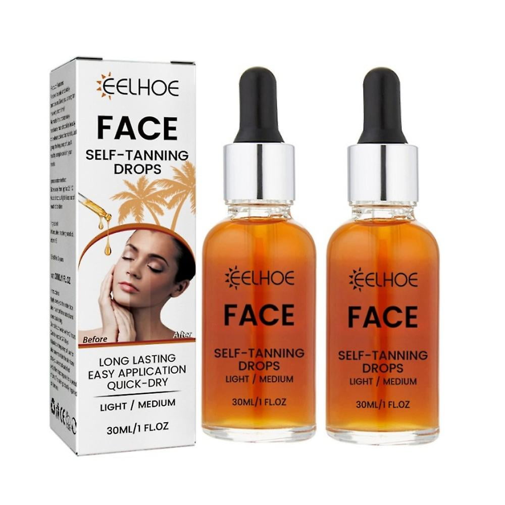 2pcs Fake Tan No Streaks Magic Self Tanning Drops For Moisturiser Face