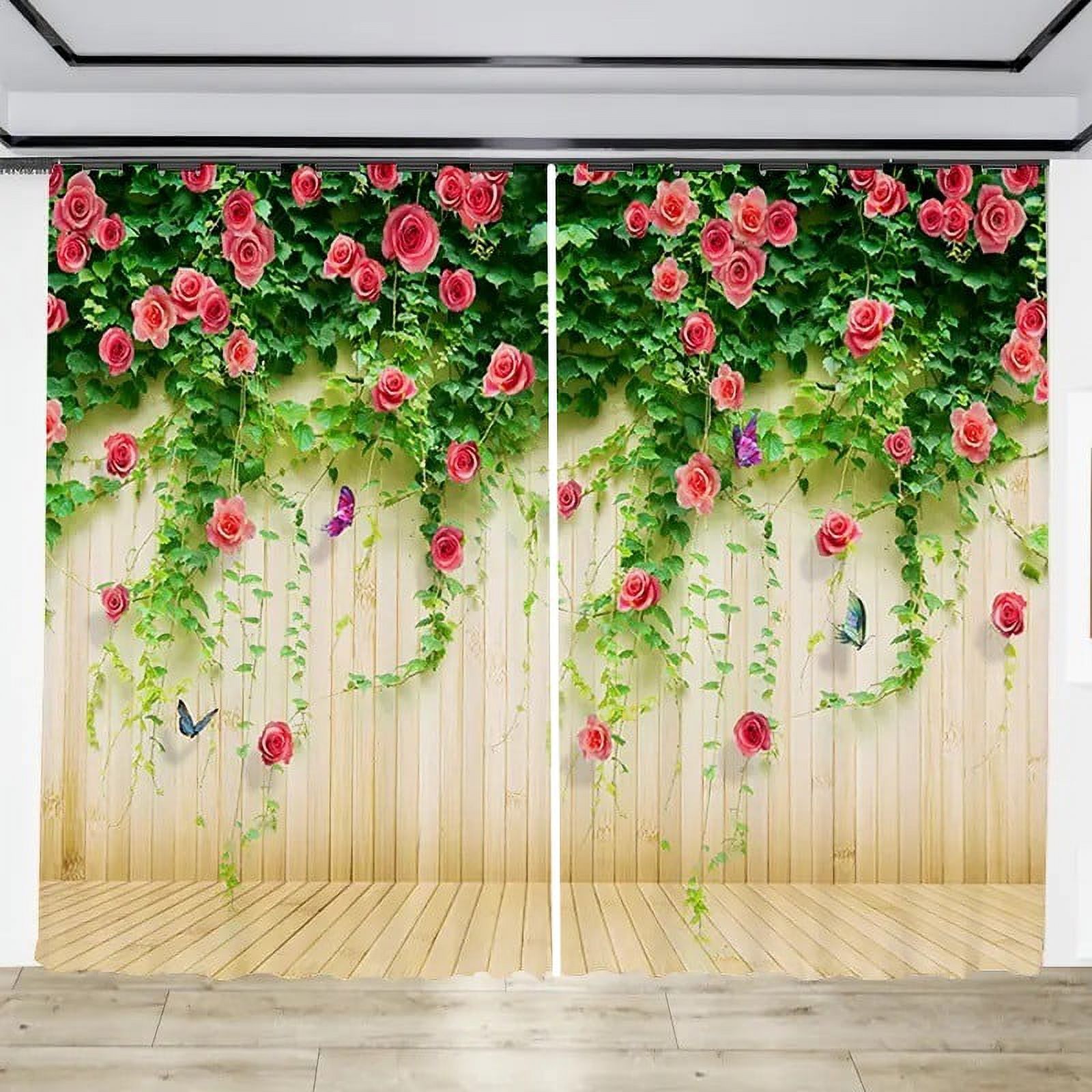 2pcs Fake Window Landscape Painting Violet Outside Living Room Window