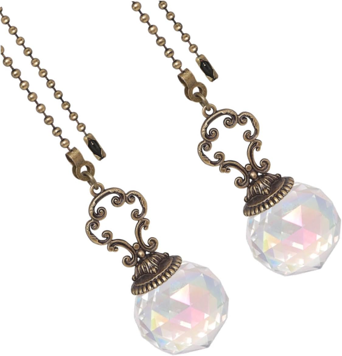 2pcs Fan Light Hanging Chain Crystals for Crafts Ceiling Chandelier