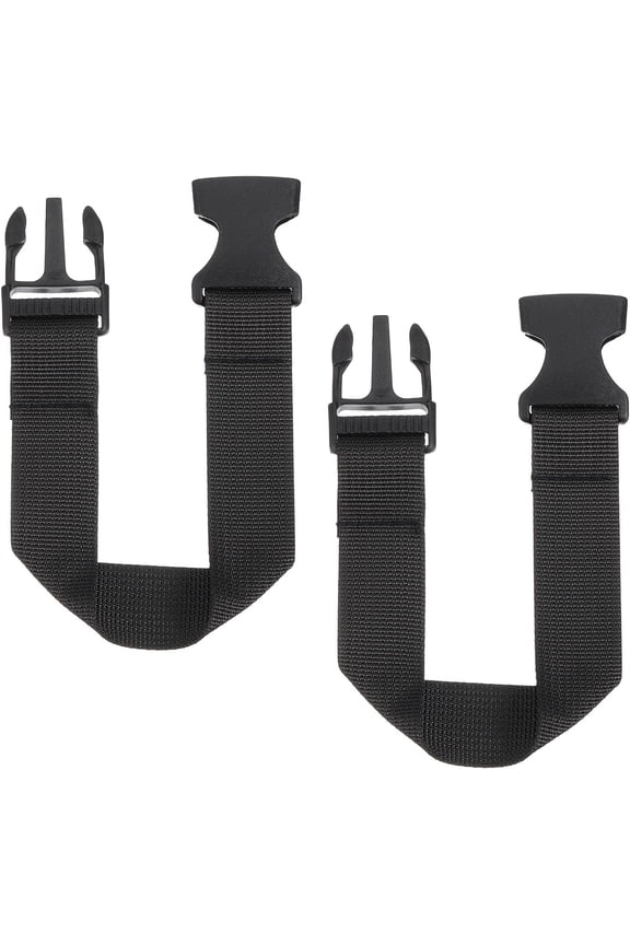 2pcs Fanny Pack Extender Strap, 12" x 1" Belt Bag Waist Extension Strap for Pack, Pouch, Backpack, Black -