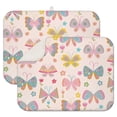thumbnail image 1 of 2pcs Fantasy Floral Butterfly Drying Mat Super Absorbent Microfiber Pad Dreamy Butterfly Design Foldable Countertop Protector, 1 of 4