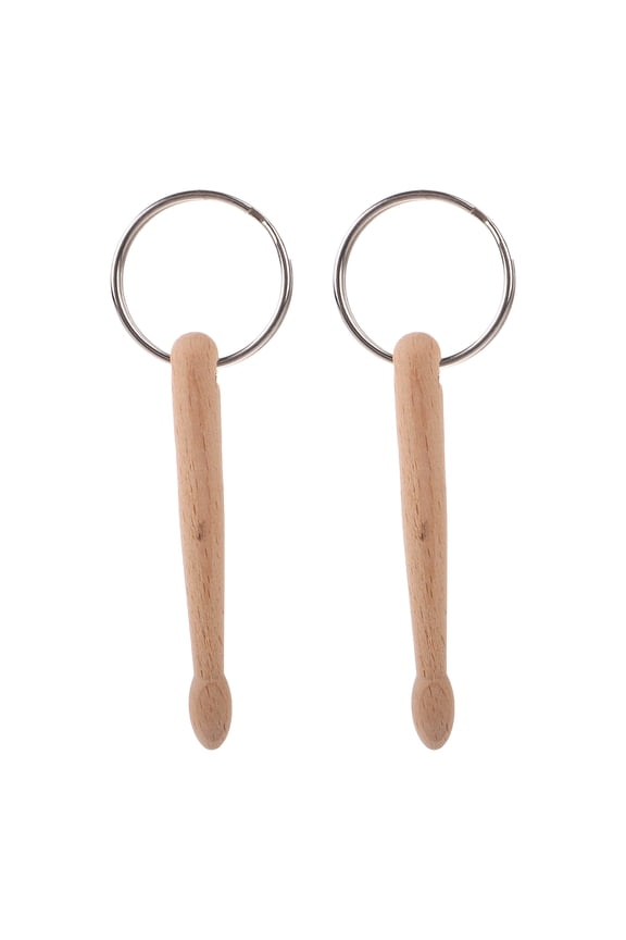 2pcs Fashion Drum Stick Keychain Backpack Hanging Decor Unique Drumstick Key Pendant