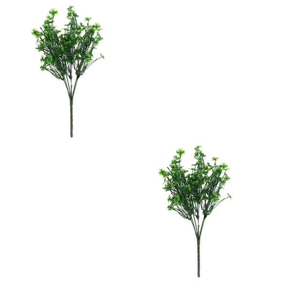 2pcs Faux Four Leaf Artificial Plant Greenery Landscaping Decor Wedding Party Festival Ornament