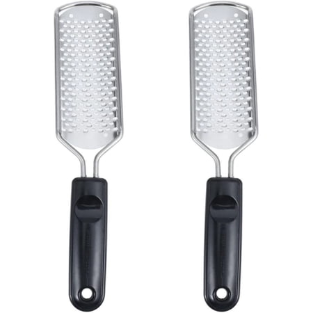 2pcs Feet Stainless Scrubber Rasp Men Hard Wet Sided Dual Callus Trimming Razor for Steel Dead Skin Foot Professional Tools File Dry and Remover Pedicure File,Stainless