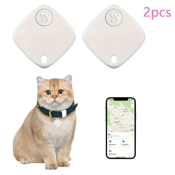 2pcs Find My APP Key Finder Locator Anti-Loss Device for Pets & Loved Ones Smart Wireless Luggage Tracker GPS Locator for Car/Wallet/Bag
