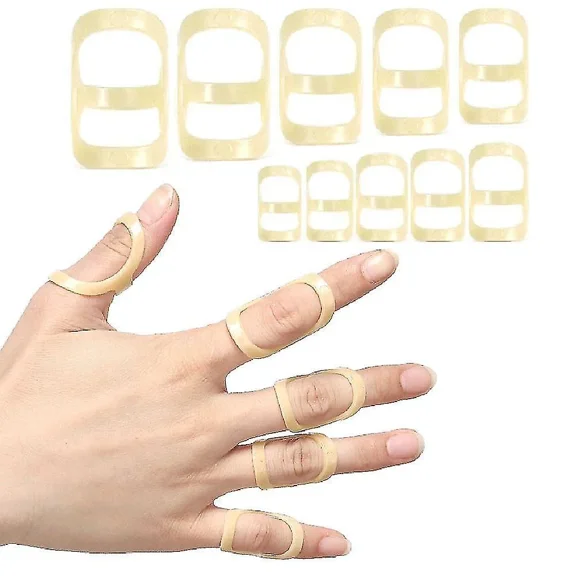2pcs Finger Splint Finger Fixator Fixing Sleeve Joint Support Protection Oval 8 cy