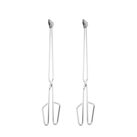 2pcs Fireplace Log Tongs Heavy Duty Indoor Outdoor Firewood Tongs Long Tweezers