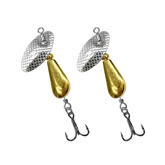 2pcs Fishing Sequins Baits Fishing Spoons Metal Lures Hard Fishing Lures for Trout Fishing Accessory Spinner Baits