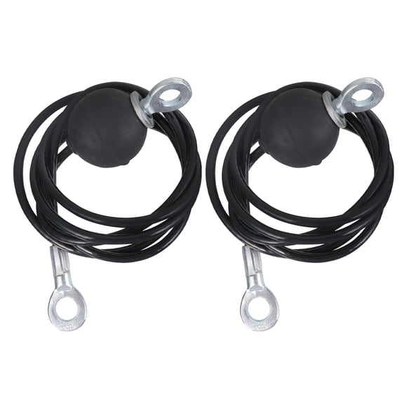 2pcs Steel Fitness Cable Attachments, 4.59ft Length, 5mm Thick Replacement Cables for Gym Pulley Systems and Weight Stack Machines