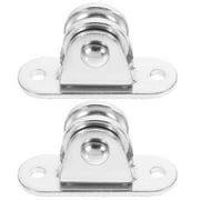 2pcs Fixed Pulley Lifting Pulley Traction Pulley Pool Shade Mount Single Pulleys