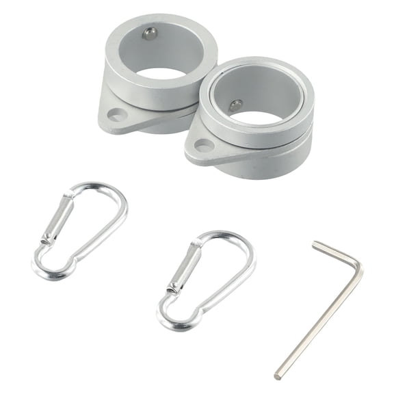 2pcs Flag Pole Swivel Rings Aluminum Alloy For 0.75-1 In Pole 360 Degree Rotating Anti-Wrap Anti-tangle Ring Flagpole Accessorie