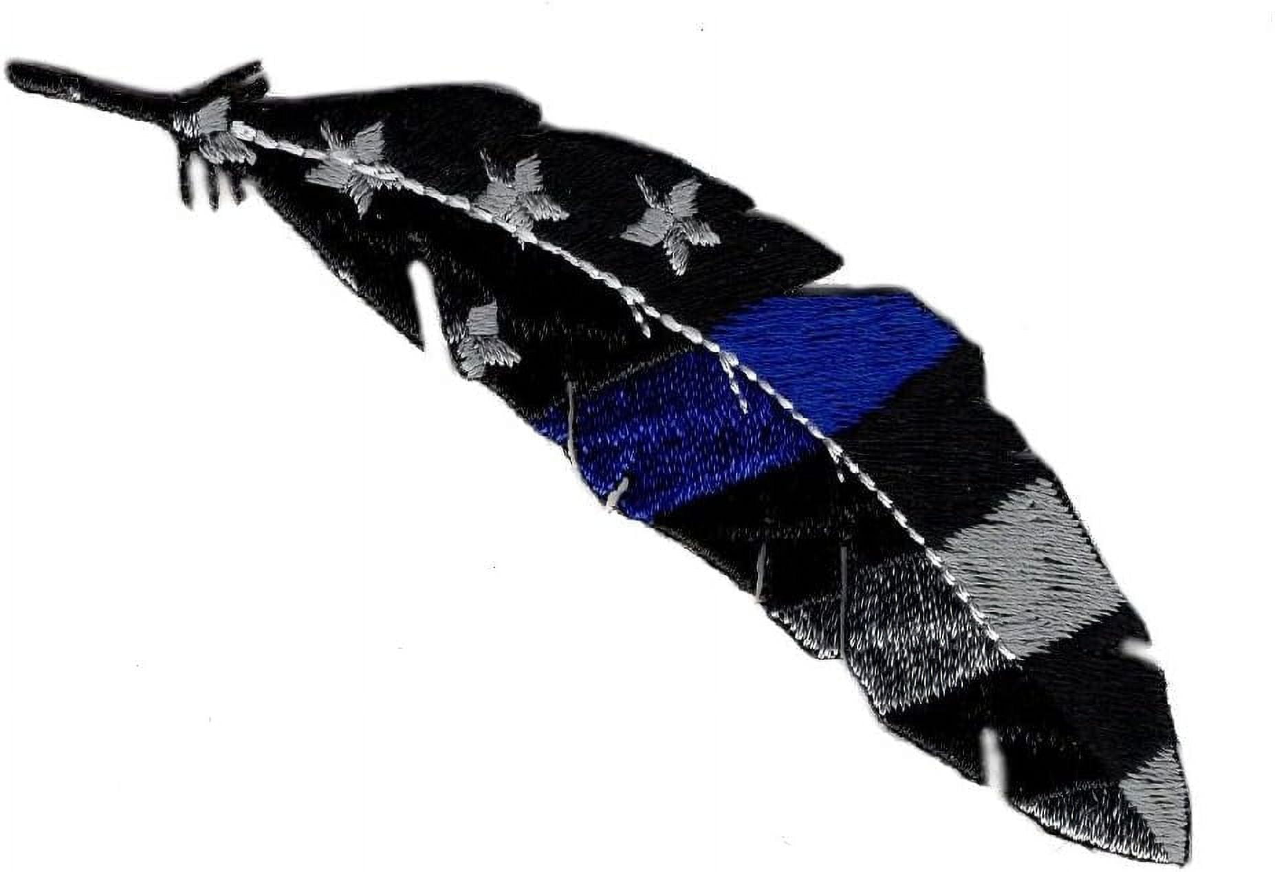 2pcs Flag Thin blue Line Police Patriotic Iron on Patch (MTF3